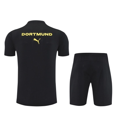 Kit de Treino do Borussia Dortmund 2025-2026 Preto com Detalhes Amarelos 02