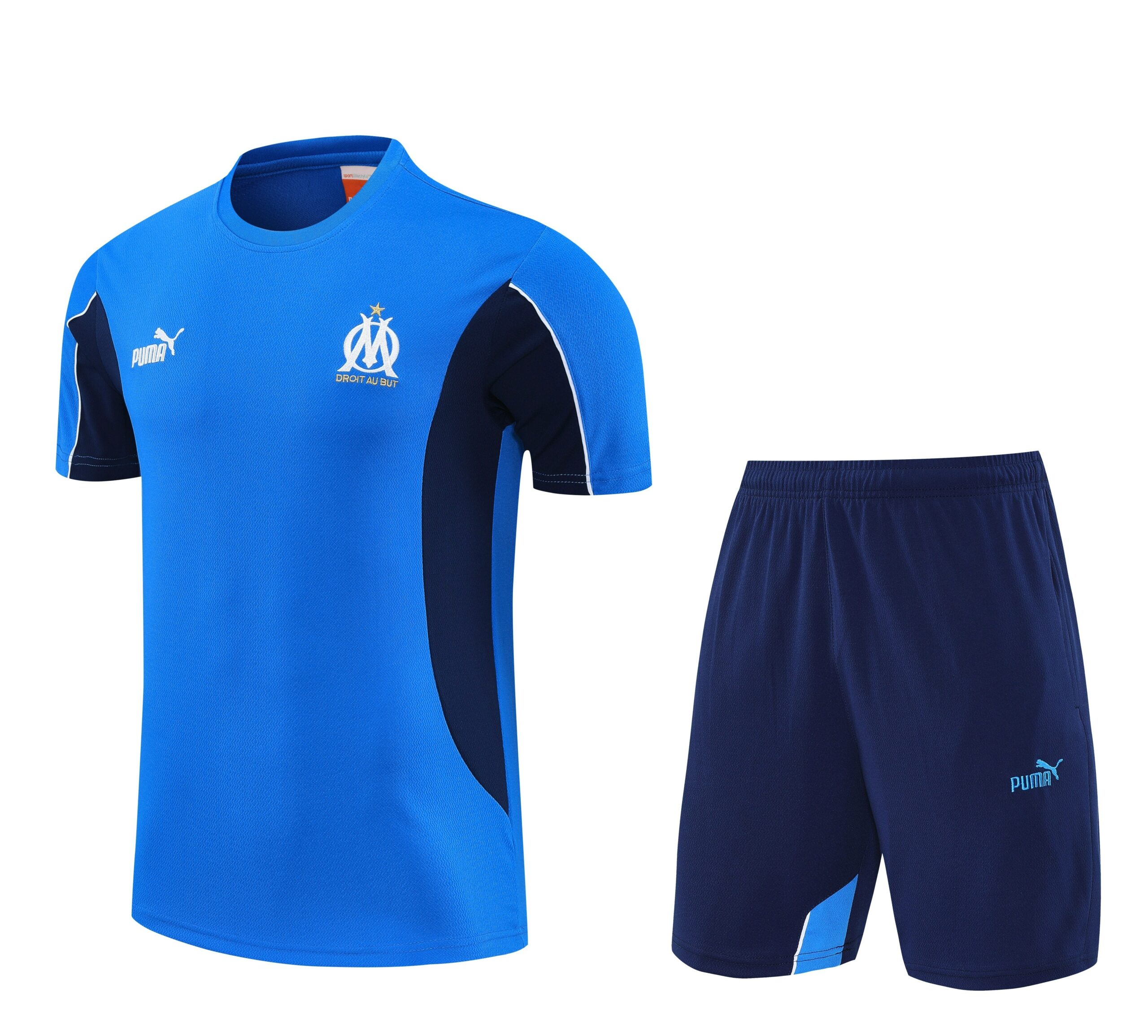 Kit de Treino do Marseille 2024-2025 Azul e Azul-Marinho