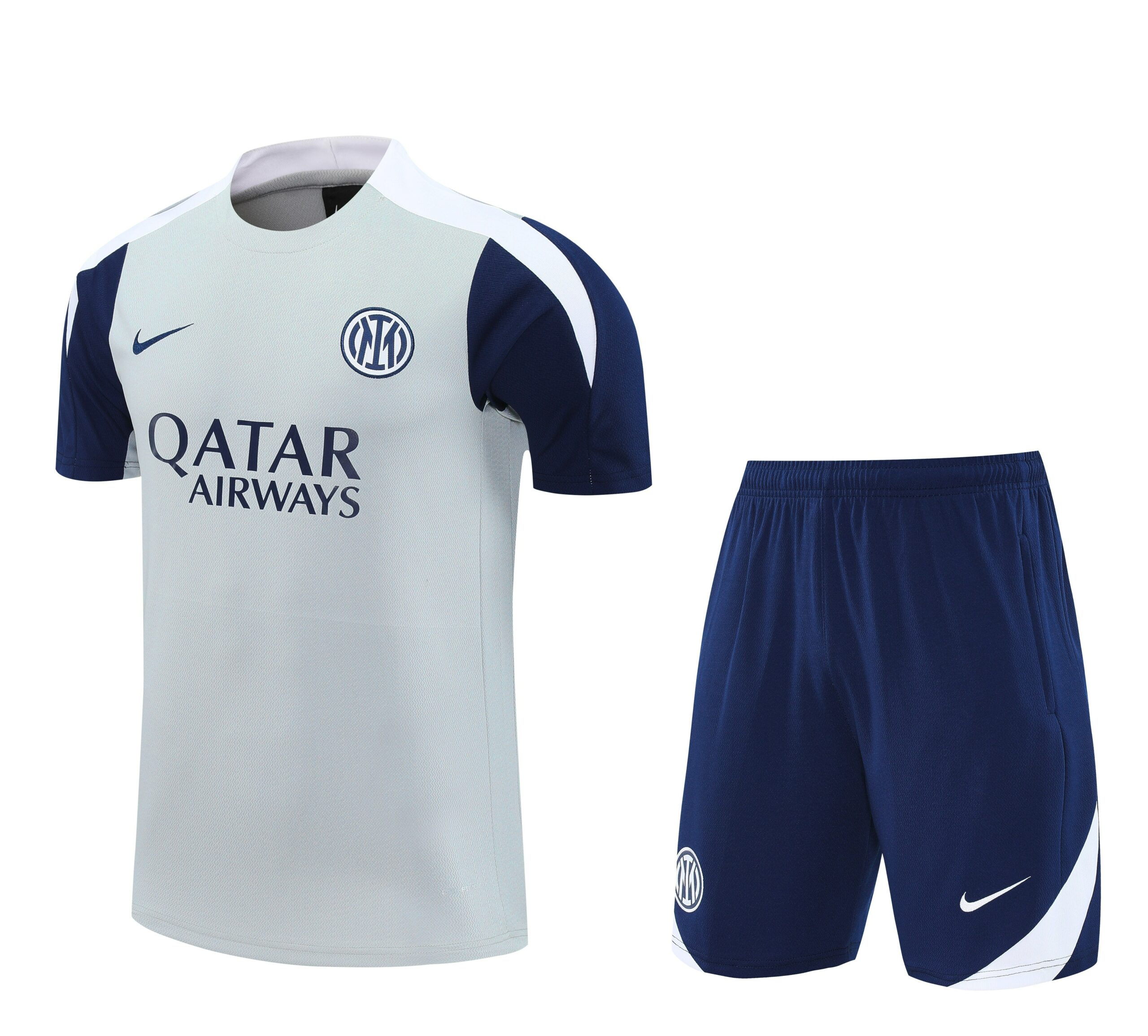 Kit de Treino da Inter de Milão 2025-2026 Cinza e Azul-Marinho