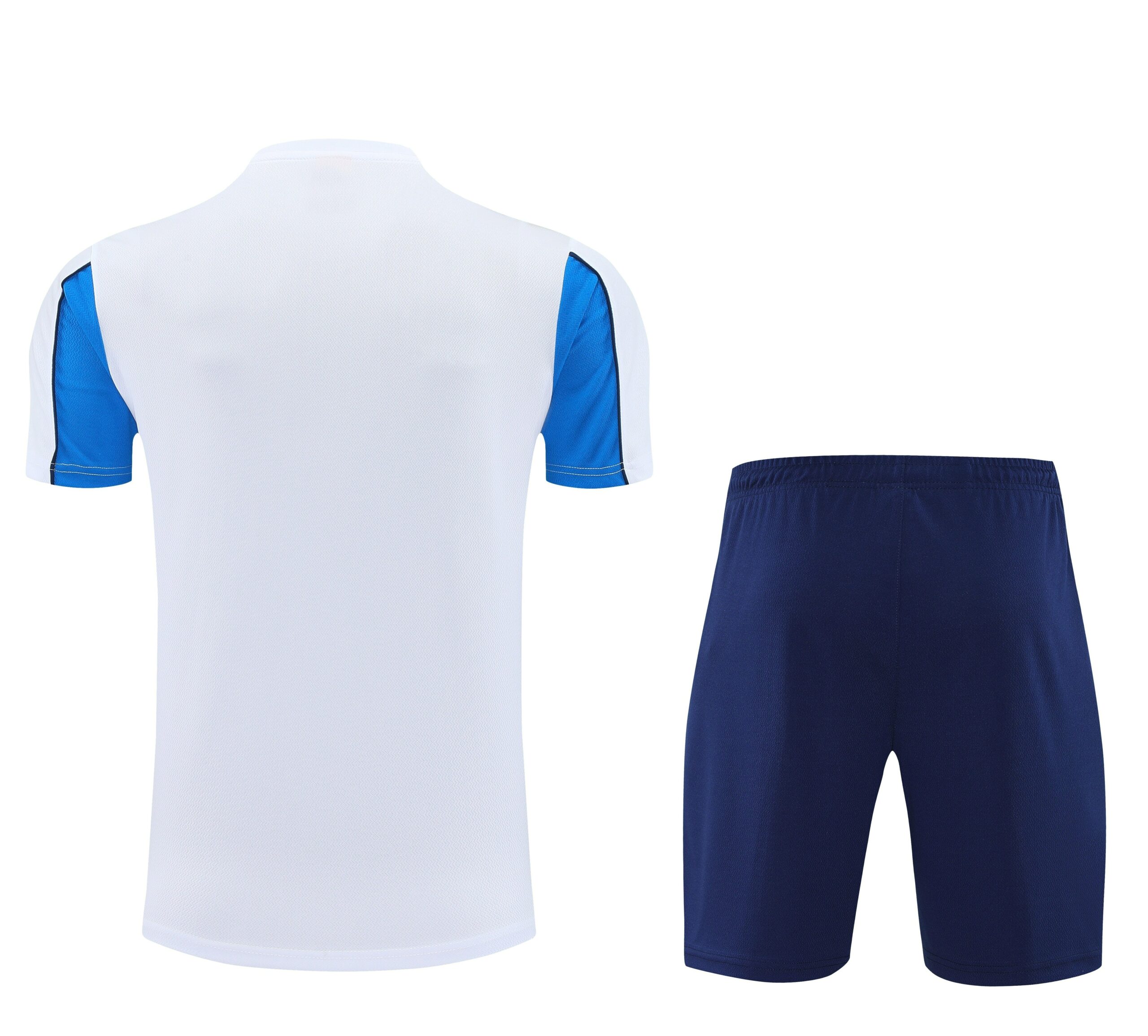 Kit de Treino do Marseille 2025-2026 Branco com Azul-Celeste