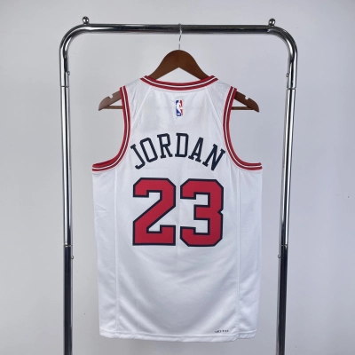 Regata Branca Home do Chicago Bulls Jordan Nº 23 02