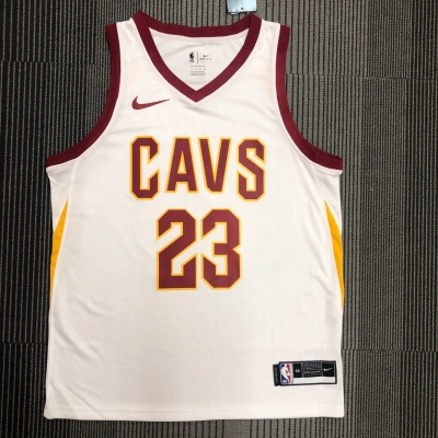 Regata Home Branca do Cleveland Cavaliers LeBron James Nº 23 01