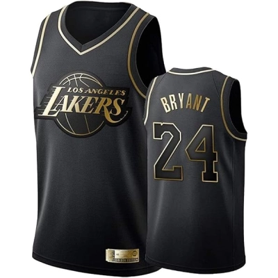 Regata Preta e Dourada do Los Angeles Lakers Kobe Nº 24 02