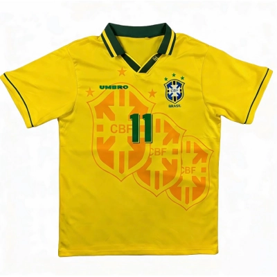 Camisa Retrô Home do Brasil 1994 Nº 11 Ronaldo 02