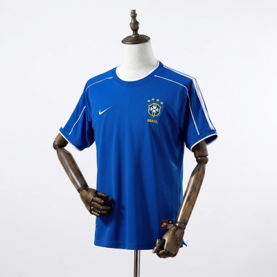 Camisa Retrô Away Azul do Brasil 1998 Sem Número 02