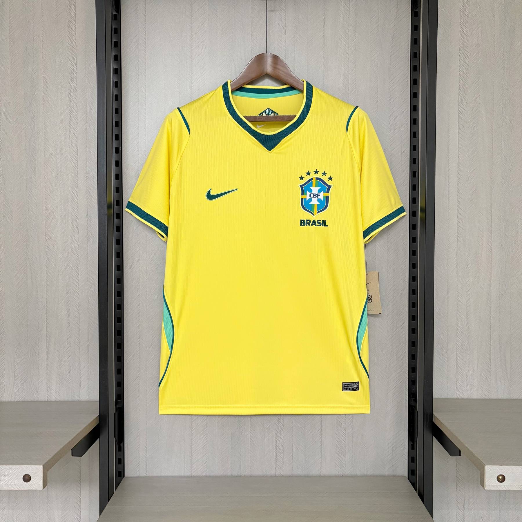Camisa Brasil Home Torcedor Amarela Gola V Manga Curta 2026