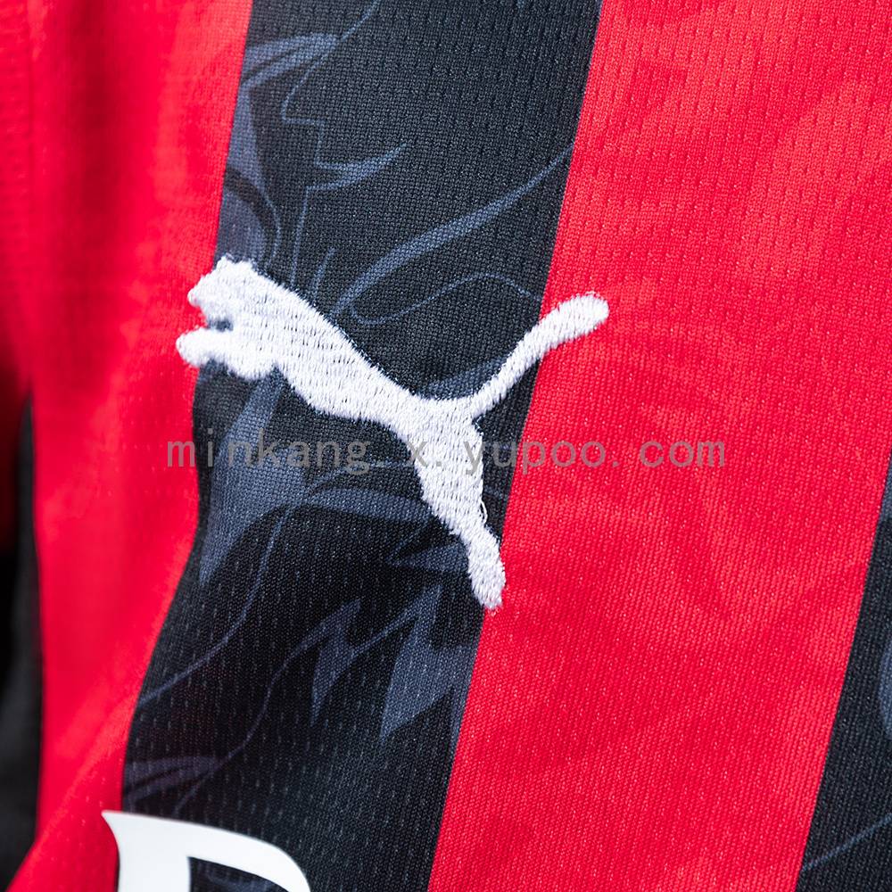 Kit Infantil Home Preto e Vermelho do AC Milan 2025/26