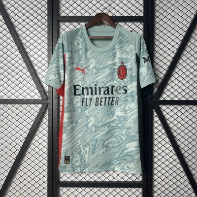 Camisa AC Milan Goleiro Verde-Claro Manga Curta 2025 02