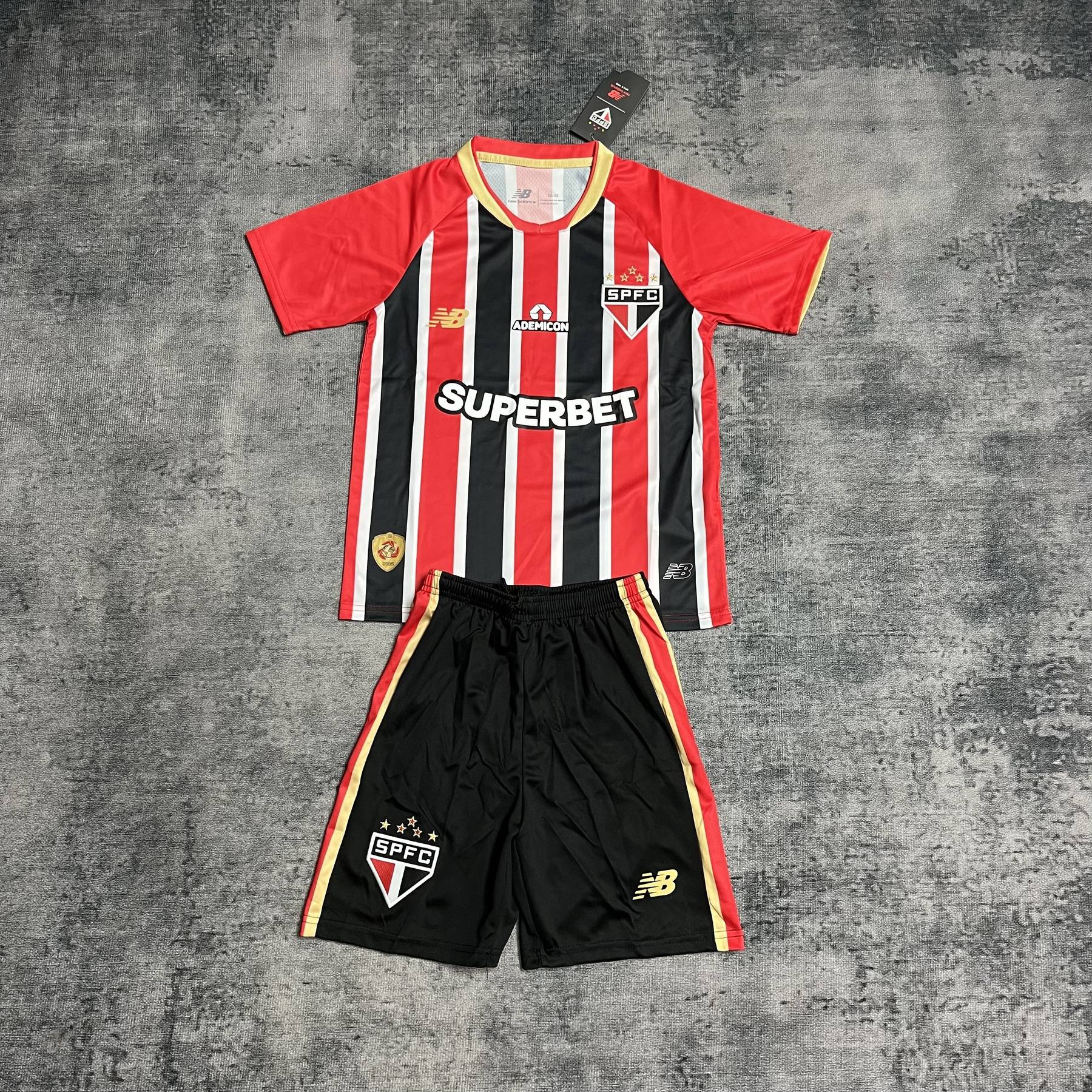 Conjunto Infantil Away do São Paulo 2025-2026