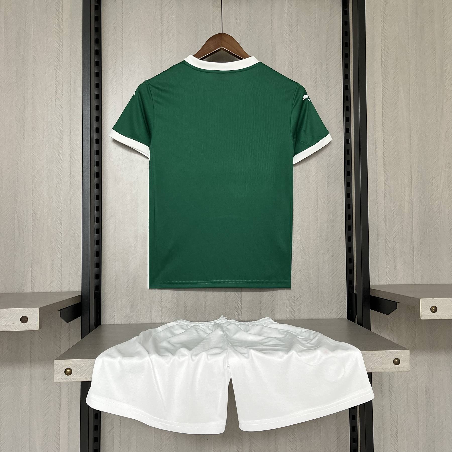 Kit Infantil Home do Palmeiras 2025 Verde com Shorts Branco