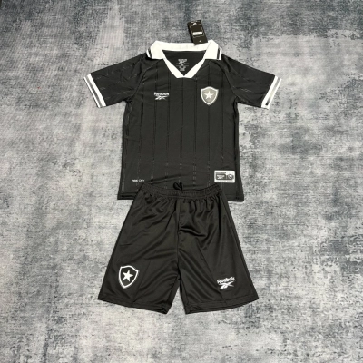 Kit Infantil Away do Botafogo 2025 Preto com Camisa e Shorts 02