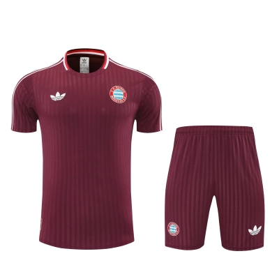 Kit de Treino Bayern de Munique Masculino 25/26 Torcedor Vinho 01