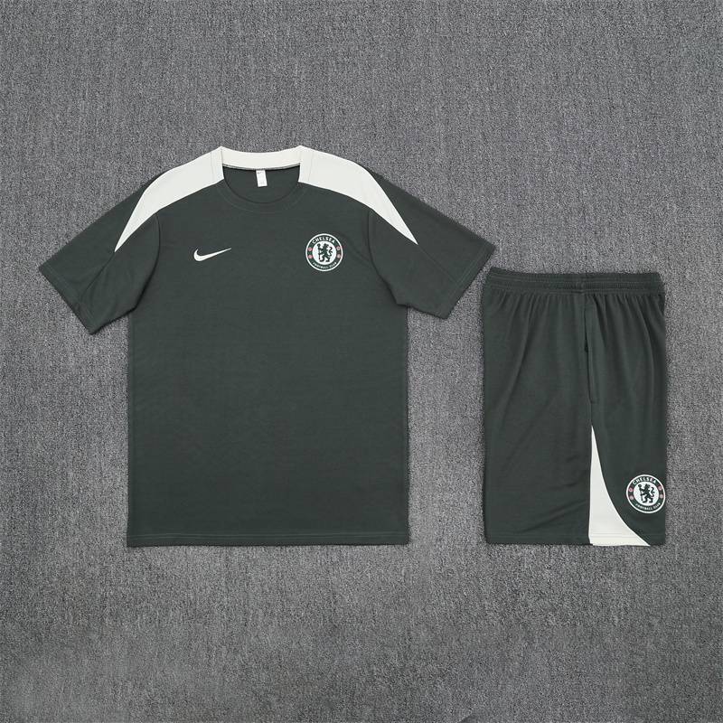 Kit de Treino Chelsea Masculino 25/26 Torcedor Verde Escuro