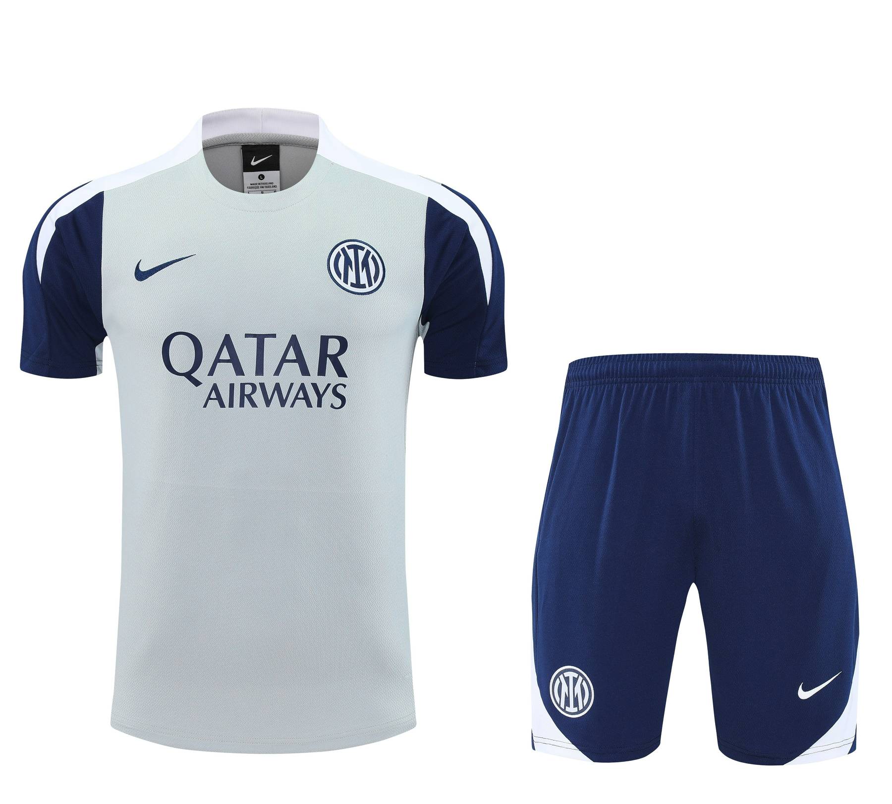 Kit de Treino da Inter de Milão 2025-2026 Cinza e Azul-Marinho