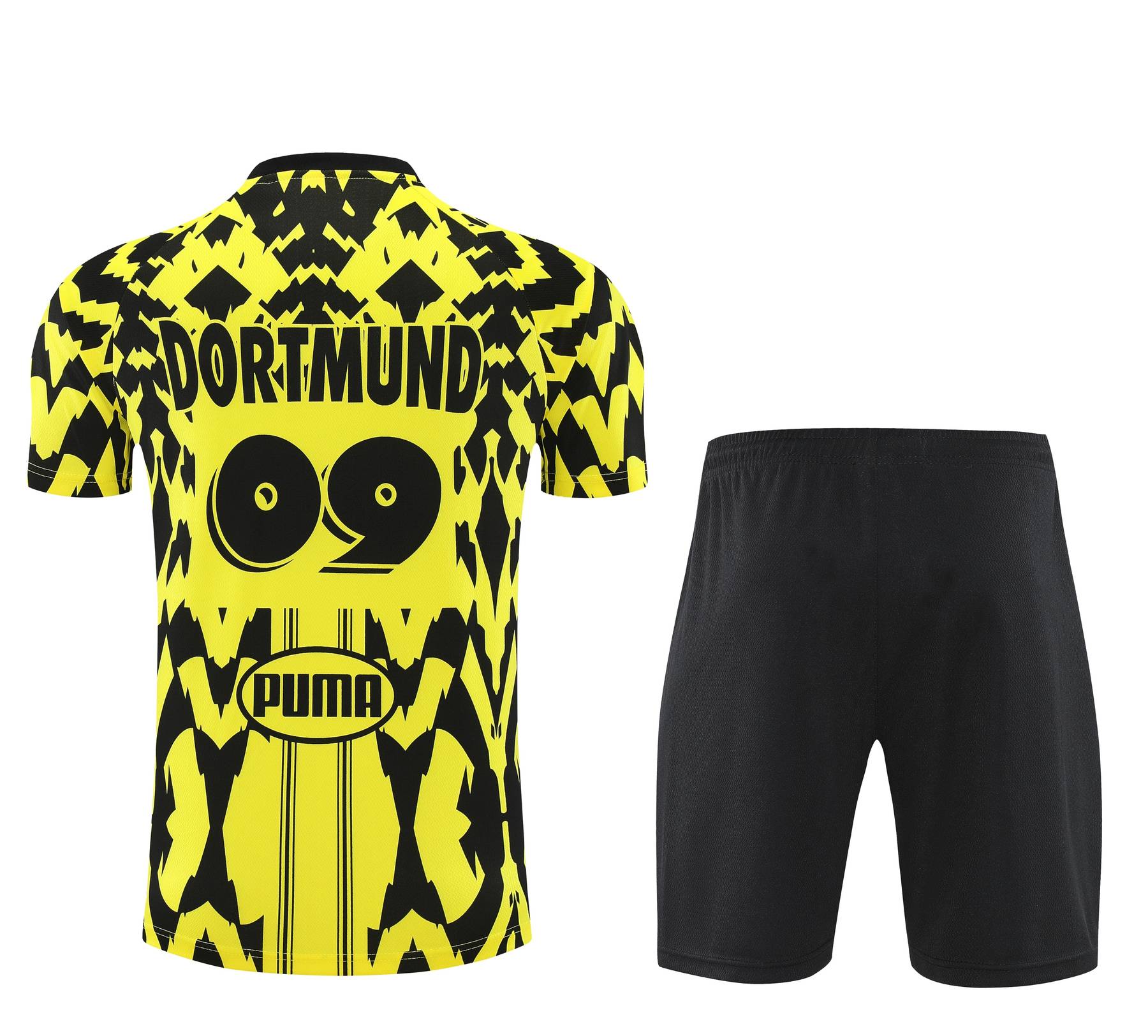 Kit de Treino do Borussia Dortmund 2024-2025 Amarelo com Grafismos Pretos