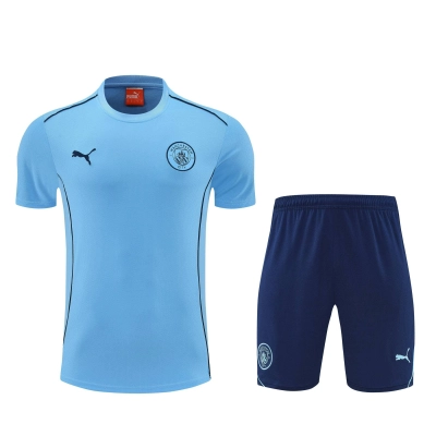 Kit de Treino do Manchester City 2025-2026 Azul-Claro 01