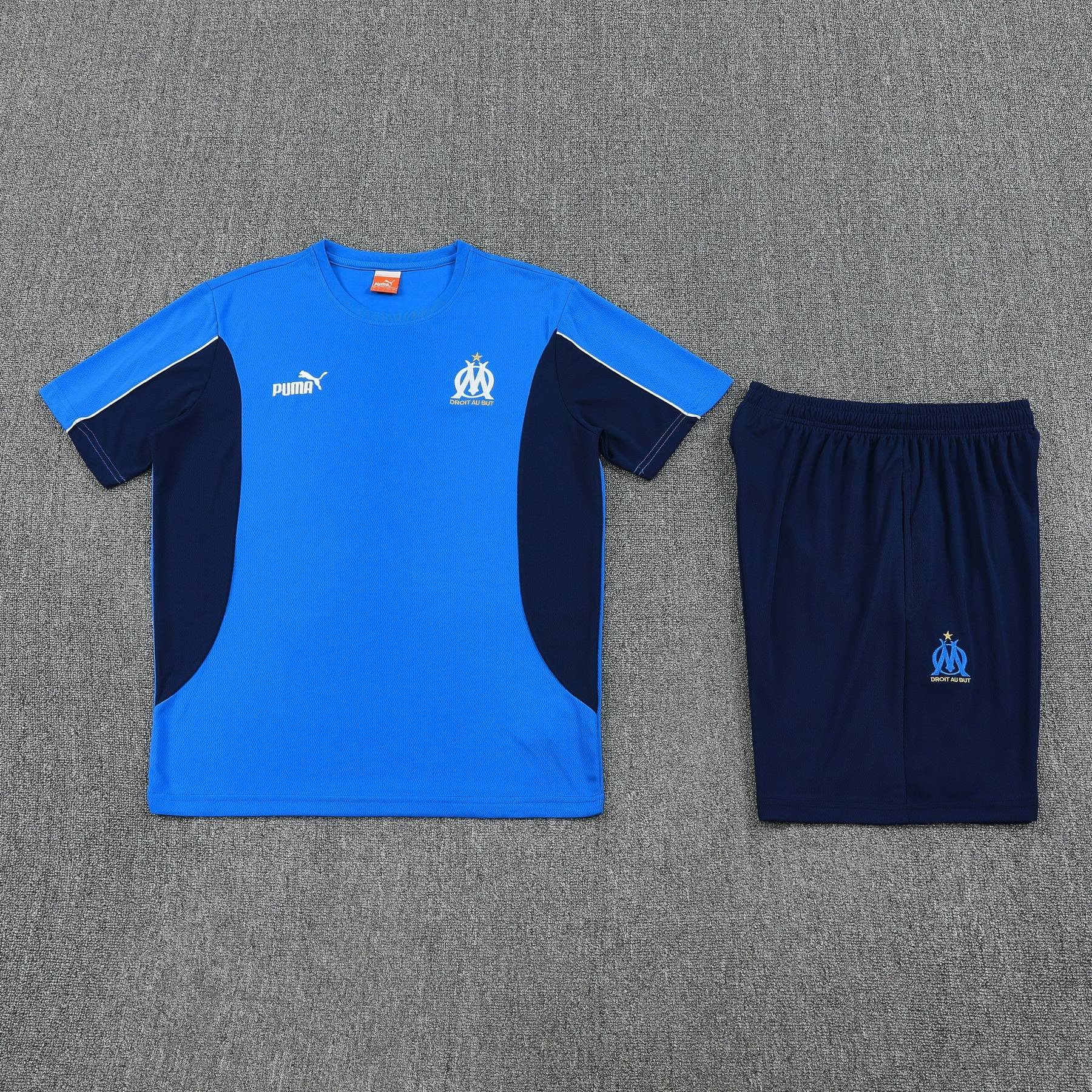 Kit de Treino do Marseille 2024-2025 Azul e Azul-Marinho