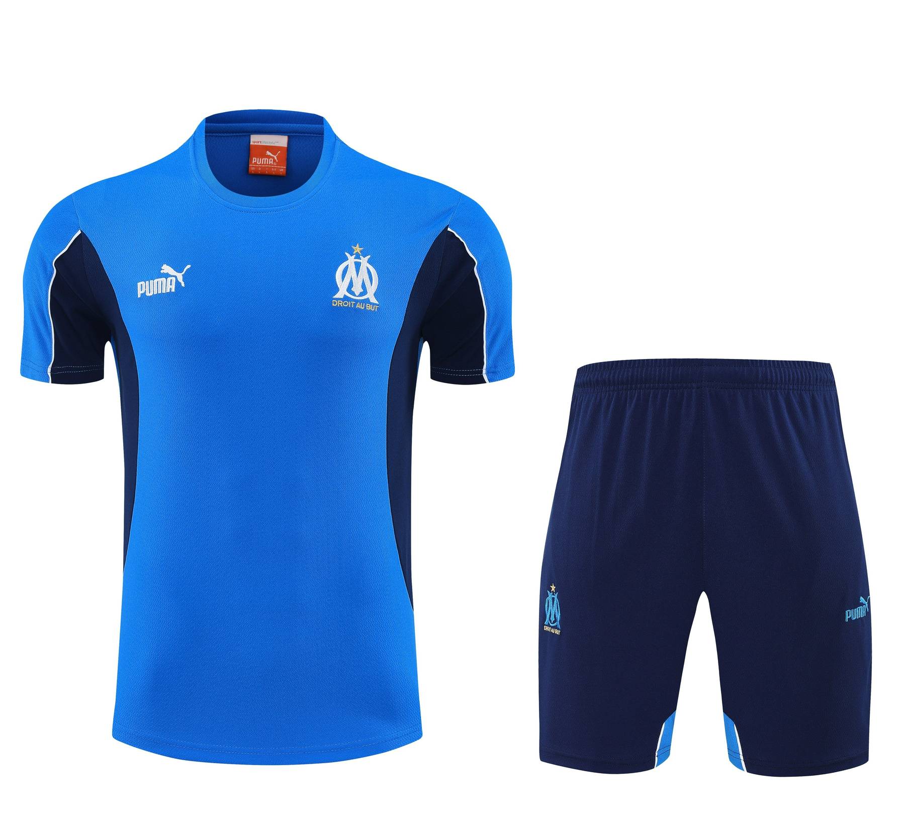 Kit de Treino do Marseille 2024-2025 Azul e Azul-Marinho