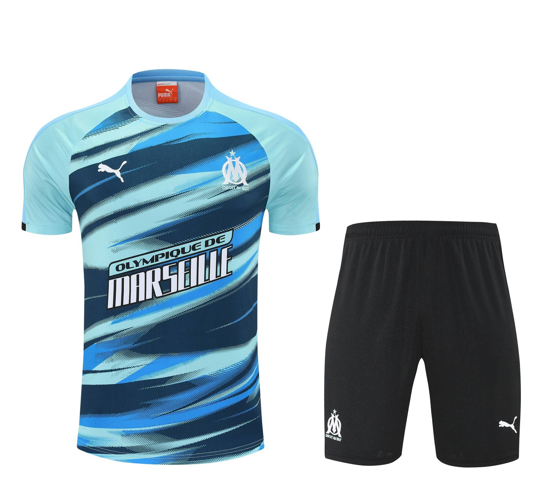 Kit de Treino Faster Marseille 2025-2026 Azul-Marinho