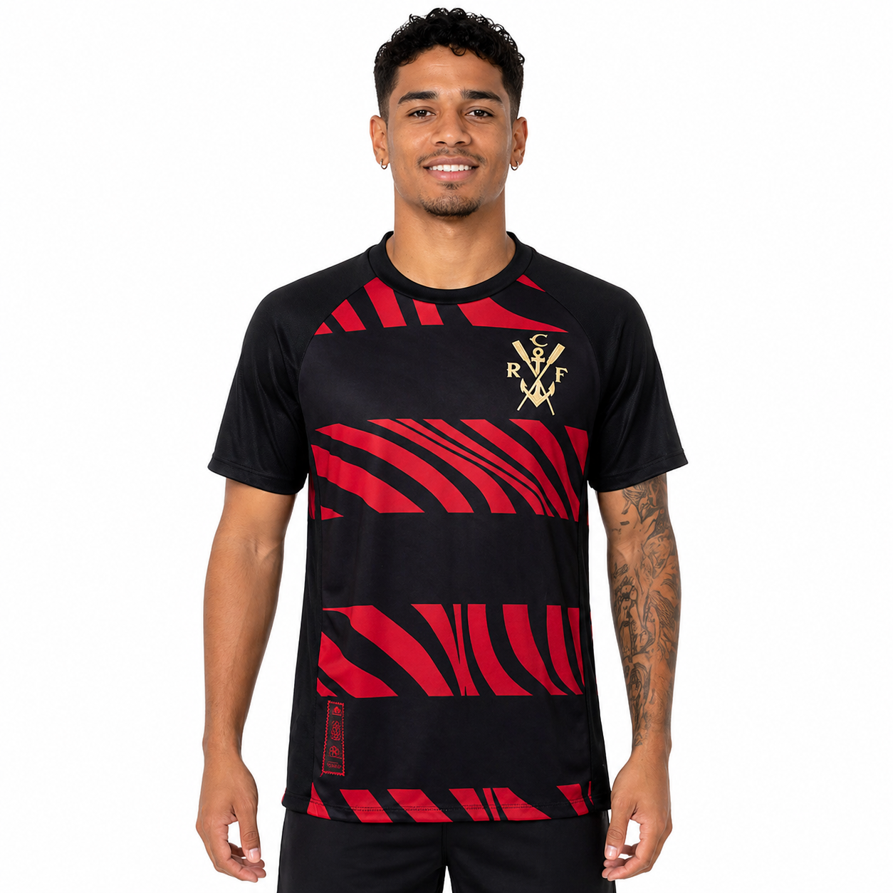 Camisa Torcedor Edição Comemorativa Preta e Vermelha do Flamengo 2025