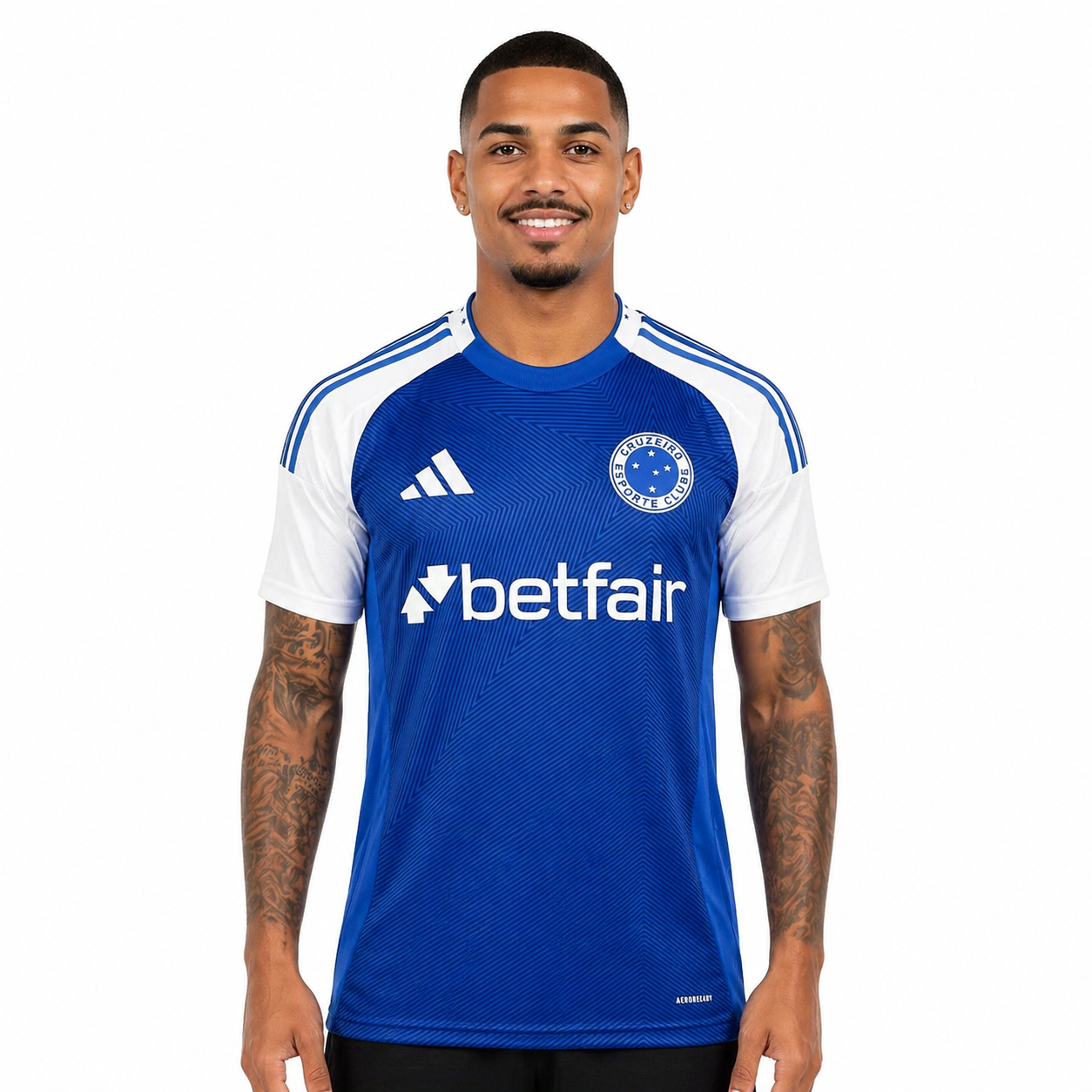 Camisa Torcedor Home Azul e Branca do Cruzeiro 2025/26