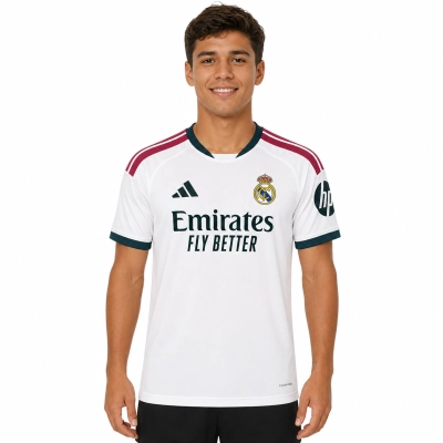 Camisa Torcedor Home Branca do Real Madrid 2026 01