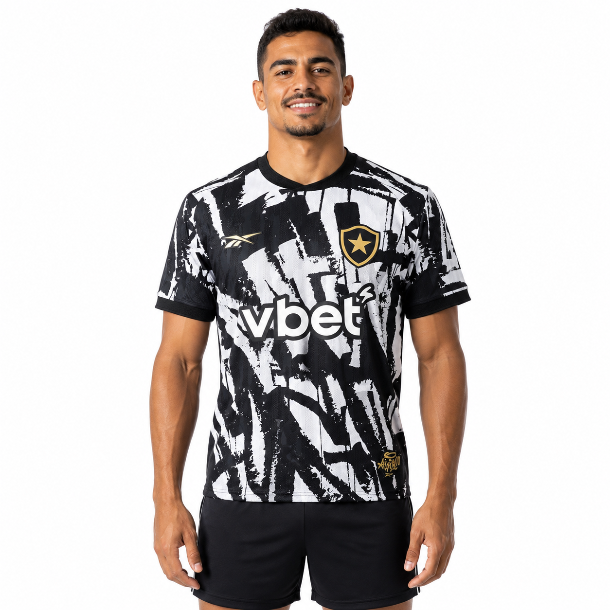 Camisa Torcedor Quarta Preta e Branca do Botafogo 2025/26
