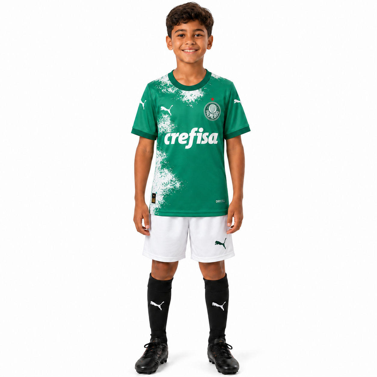 Kit Infantil Palmeiras 2024/25 Camisa Home Verde