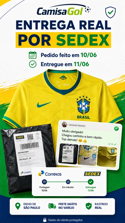 Pedido enviado por SEDEX em São Paulo: cliente recebeu no dia seguinte