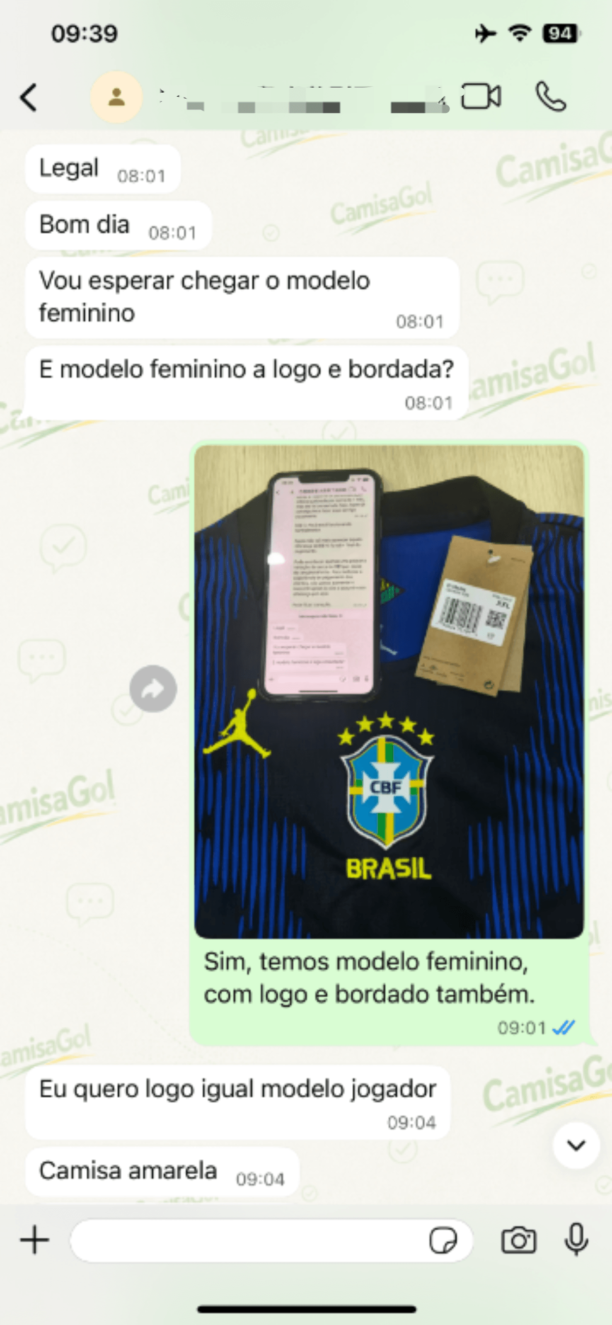 Atendimento pelo WhatsApp para dúvidas sobre pagamento, entrega ou pedido recebido