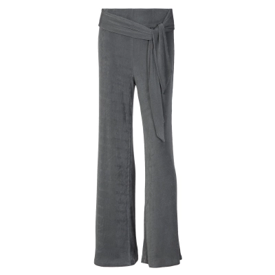 Women High Waist Tie Wrap Wide Leg Pants 01