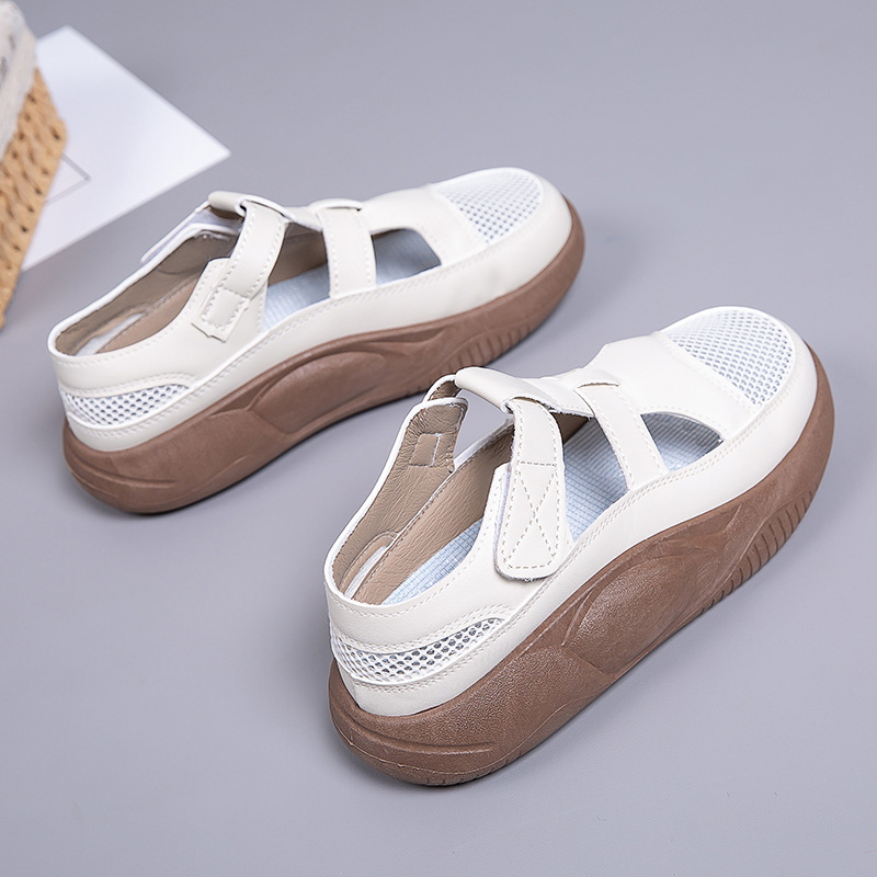 Women Mesh Hollow Out Platform Casual Shoes