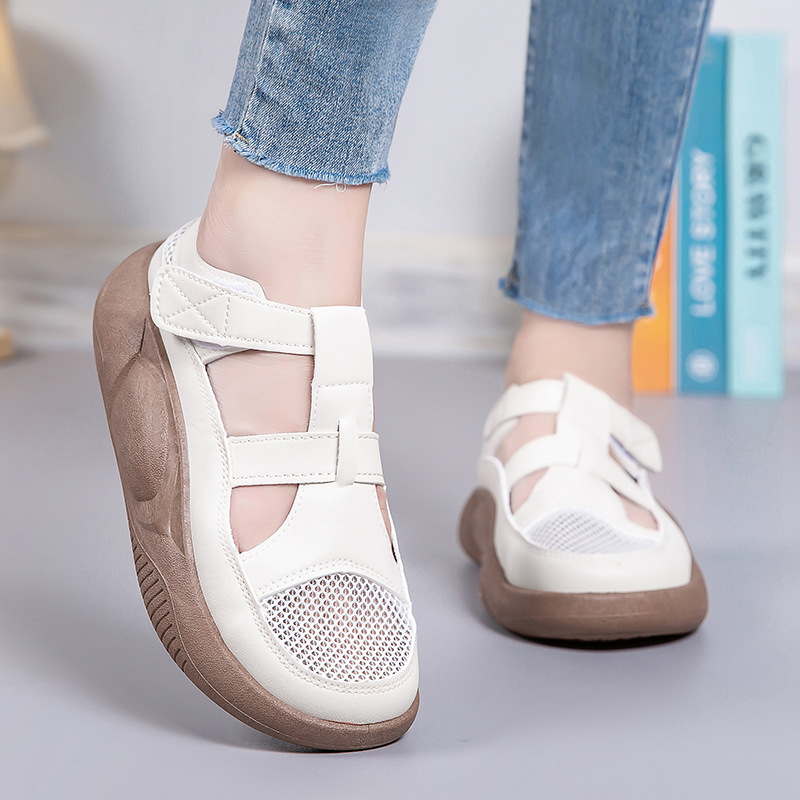 Women Mesh Hollow Out Platform Casual Shoes