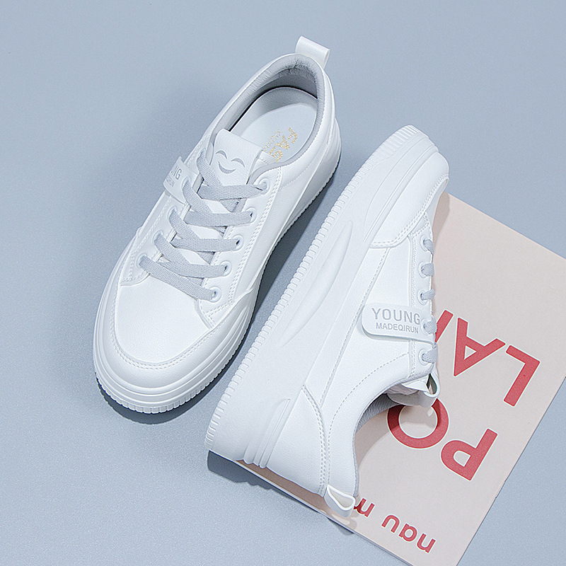 Women Breathable Mesh Platform White Casual Sneakers