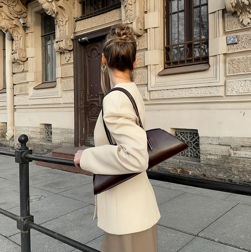 Women's Cinched Waist Blazer, Structured V-Neck Jacket with Statement Buttons, Elegant Tailored Outerwear for Office &amp; Evening