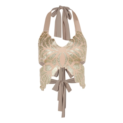 Y2K Butterfly Puff Print Cami Top - Sexy V-Neck Cropped Tank for Summer Streetwear 01