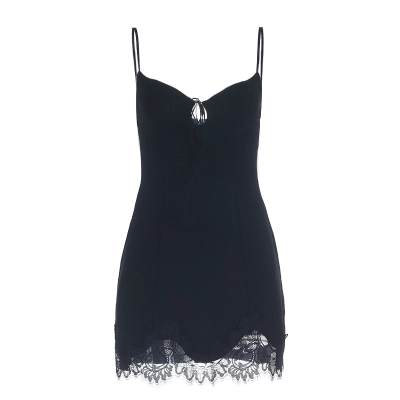 Sexy Lace Bodycon Mini Dress - Slim Fit Spaghetti Strap Cami Dress for Party & Club 01