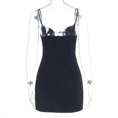 Sexy Lace Bodycon Mini Dress - Slim Fit Spaghetti Strap Cami Dress for Party & Club 02