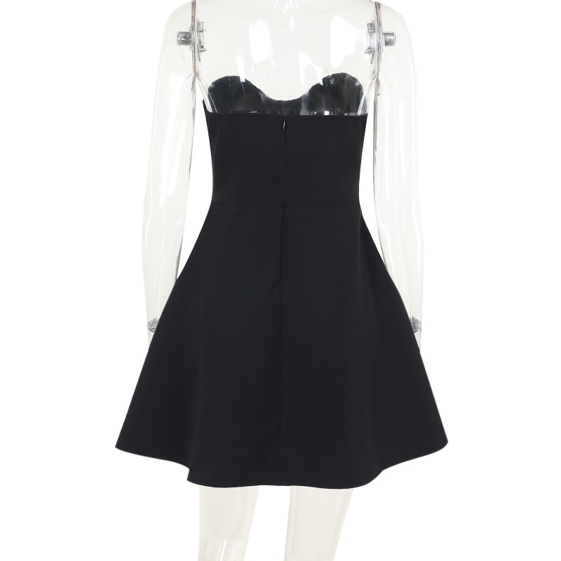 2025 New Strapless Bow Mini Dress - Sexy Tube Top Bodycon Party Cocktail Dress