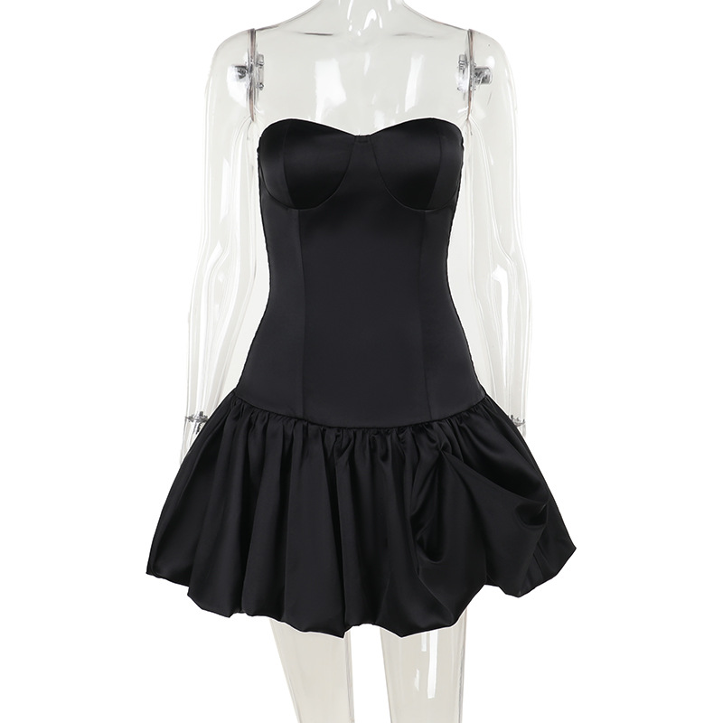 2026 New Fashion Ruched Strapless Dress - Sexy Slim Fit Tube Top A-Line Mini Dress for Party &amp; Club