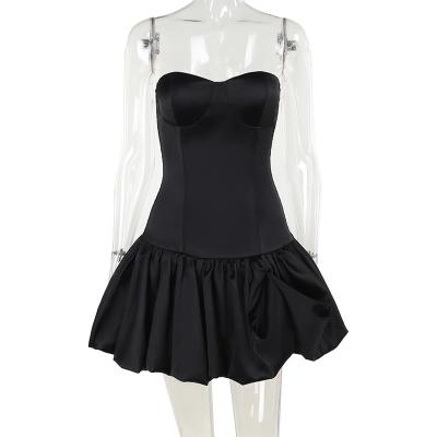 2026 New Fashion Ruched Strapless Dress - Sexy Slim Fit Tube Top A-Line Mini Dress for Party & Club 02