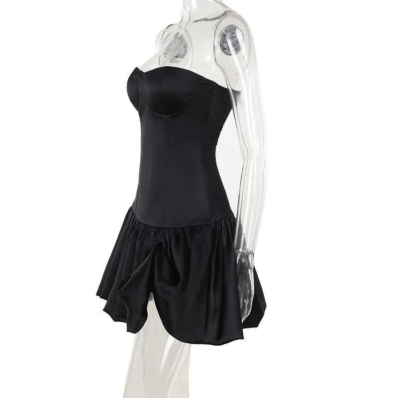 2026 New Fashion Ruched Strapless Dress - Sexy Slim Fit Tube Top A-Line Mini Dress for Party &amp; Club