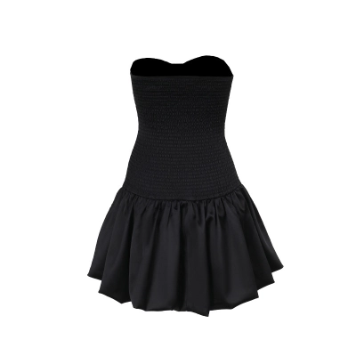 2026 New Fashion Ruched Strapless Dress - Sexy Slim Fit Tube Top A-Line Mini Dress for Party & Club 01