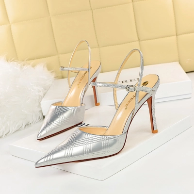 Patent leather solid color high heels 22 01