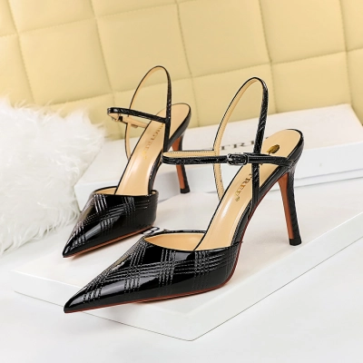 Patent leather solid color high heels 22 02