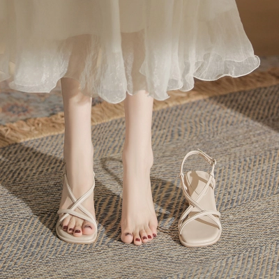Block Heel Slingback Strappy Summer Sandals 02