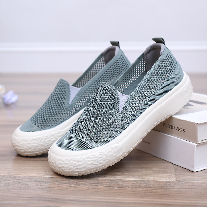 Mesh Breathable Slip‑On Platform Casual Shoes