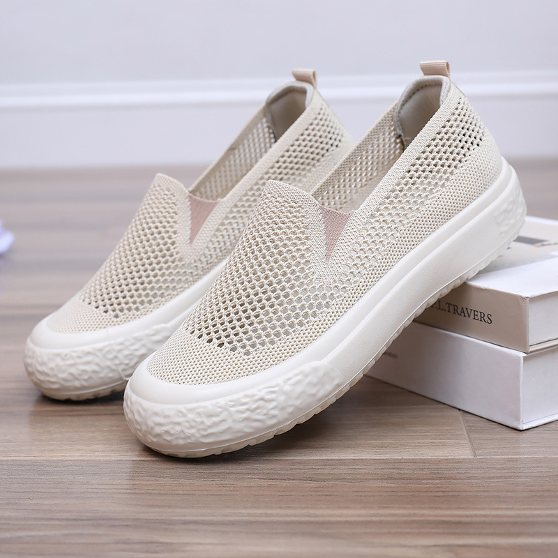 Mesh Breathable Slip‑On Platform Casual Shoes