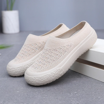 Mesh Sequin Mule Platform Casual Shoes 02