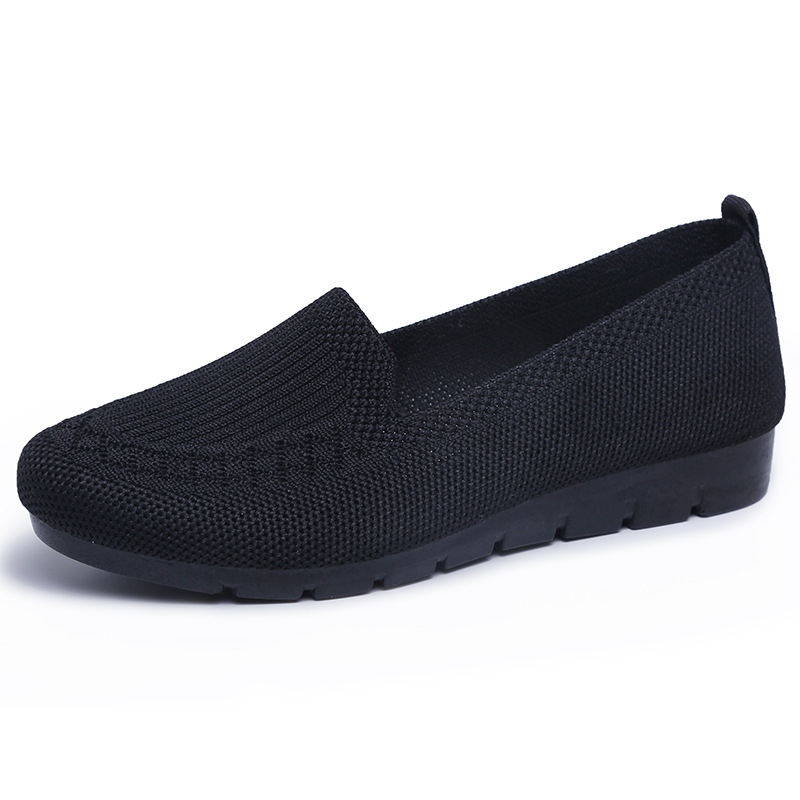 Knitted Breathable Slip‑On Flat Shoes